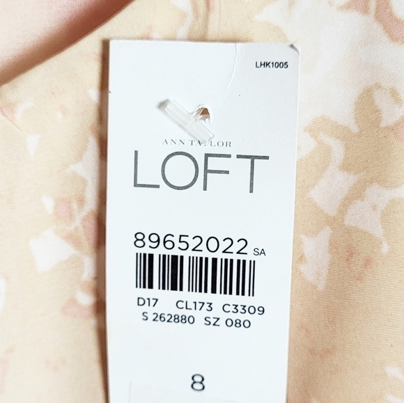 LOFT sleeveless floral dress spring NWT Easter - Picture 4 of 6
